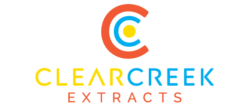 Clear Creek Extracts Vertical Lockup for Black Background